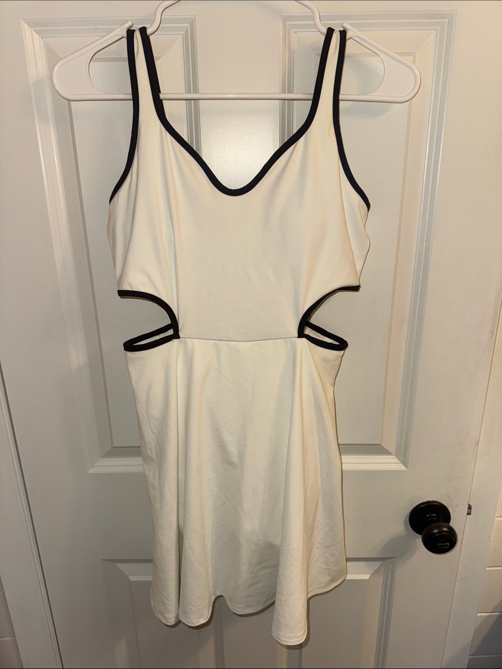 White Cutout Tank Tennis Dress